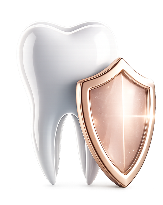 Root Canal Treatment - Tooth with shield